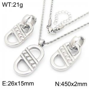 Creative Charm Jewelry Sets for Women Stainless Steel Drop Earrings - KS222174-GC