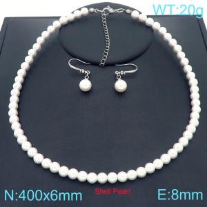 Stainless steel shell bead set - KS222216-Z