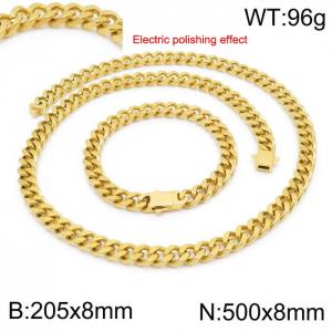 Stainless steel gold-plated set - KS229687-Z