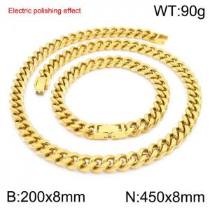 Stainless steel gold-plated set - KS229694-Z