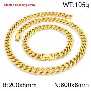 Stainless steel gold-plated set - KS229697-Z