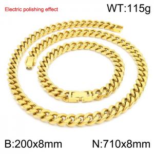 Stainless steel gold-plated set - KS229699-Z