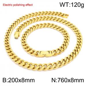 Stainless steel gold-plated set - KS229700-Z