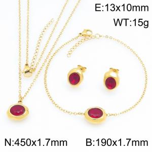 SS Jewelry Set(Most Women) - KS231995-HR