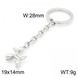 Fashionable and personalized stainless steel balloon dog keychain - KY1423-Z