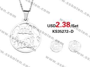 Wholesale Fashionable Mother's Day Gift Stainless Steel Jewelry Sets - KS35272-D