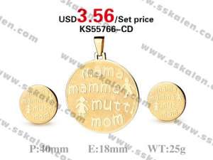 Mother's Day Gifts-plated gold Set Jewelry - KS55766-CD