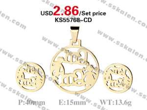 Best Mother's Day Set Fashion Stainless Steel Jewelry - KS55768-CD