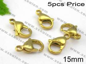 SS Gold-plated Lobster Clasp--5pcs Pirce - KRP1274