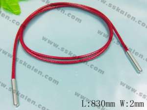  Stainless Steel Clasp with Fabric Cord--2mm  - KN4087-Z