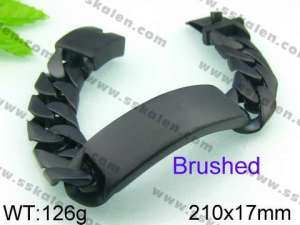 Stainless Steel Black-plating Bracelet - KB43718-D