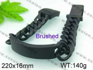 Stainless Steel Black-plating Bracelet  - KB43719-D