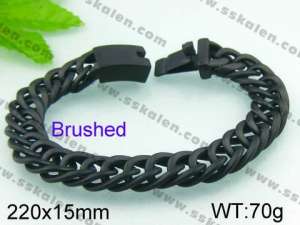 Stainless Steel Black-plating Bracelet  - KB43726-D