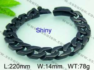 Stainless Steel Black-plating Bracelet  - KB49338-D