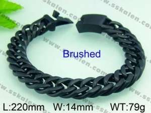 Stainless Steel Black-plating Bracelet  - KB49342-D