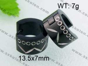 Stainless Steel Black-plating Earring - KE40601-YX
