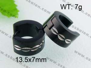 Stainless Steel Black-plating Earring - KE40602-YX