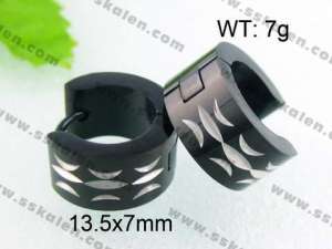 Stainless Steel Black-plating Earring - KE40603-YX