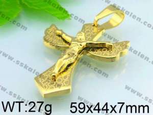 Stainless Steel Cross Pendant  - KP38016-H