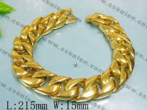 Stainless Steel Gold-plating Bracelet - KB26776-D