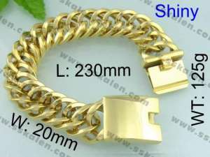 Stainless Steel Gold-plating Bracelet - KB40649-D