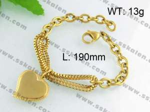 Stainless Steel Gold-plating Bracelet      - KB42075-Z
