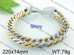 Stainless Steel Gold-plating Bracelet    - KB42336-D