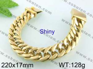 Stainless Steel Gold-plating Bracelet    - KB42337-D