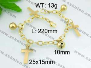 Stainless Steel Gold-plating Bracelet - KB42877-H