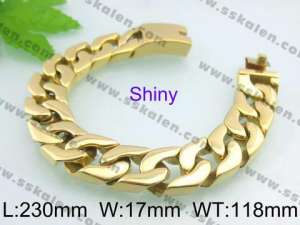 Stainless Steel Gold-plating Bracelet  - KB42904-D