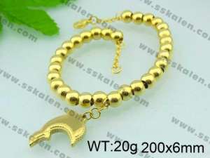 Stainless Steel Gold-plating Bracelet  - KB43347-Z