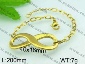 Stainless Steel Gold-plating Bracelet  - KB43499-Z