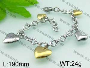 Stainless Steel Gold-plating Bracelet  - KB43800-Z