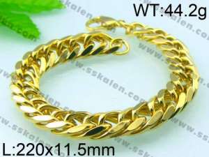 Stainless Steel Gold-plating Bracelet  - KB45709-TSC