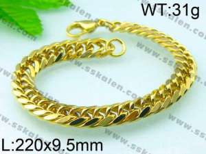 Stainless Steel Gold-plating Bracelet  - KB45711-TSC