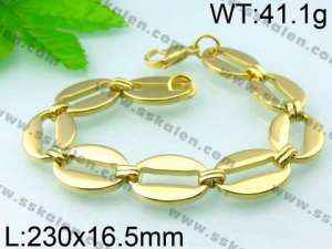 Stainless Steel Gold-plating Bracelet  - KB45712-TSC