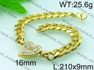 Stainless Steel Gold-plating Bracelet  - KB45722-TSC