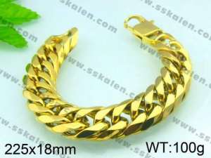 Stainless Steel Gold-plating Bracelet  - KB46662-TJY