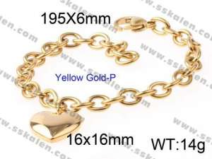 Stainless Steel Gold-plating Bracelet  - KB46949-Z