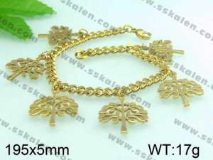 Stainless Steel Gold-plating Bracelet  - KB47596-Z