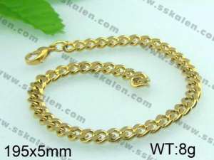  Stainless Steel Gold-plating Bracelet  - KB47613-Z