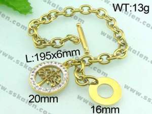Stainless Steel Gold-plating Bracelet  - KB47717-Z