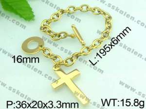 Stainless Steel Gold-plating Bracelet  - KB47720-Z