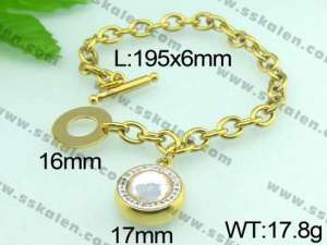 Stainless Steel Gold-plating Bracelet  - KB47726-Z