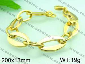Stainless Steel Gold-plating Bracelet  - KB48399-Z