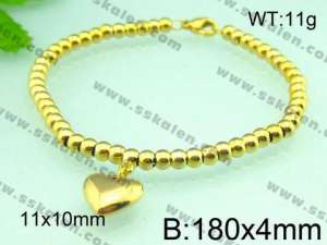 Stainless Steel Gold-plating Bracelet  - KB48437-Z