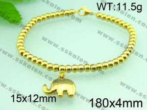 Stainless Steel Gold-plating Bracelet  - KB48442-Z