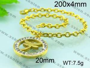Stainless Steel Gold-plating Bracelet  - KB51241-Z