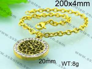 Stainless Steel Gold-plating Bracelet  - KB51245-Z