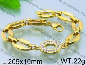 Stainless Steel Gold-plating Bracelet  - KB51840-TSC